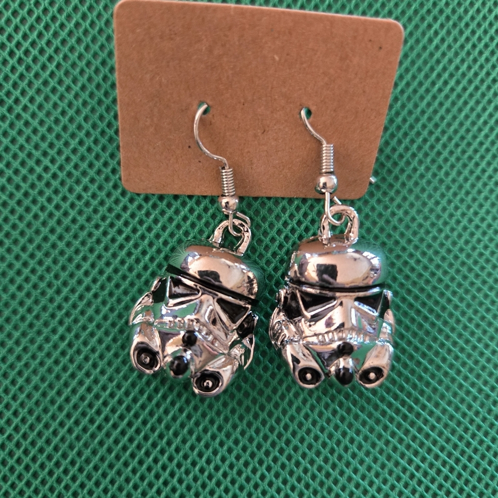 Silver Stormtrooper Earrings